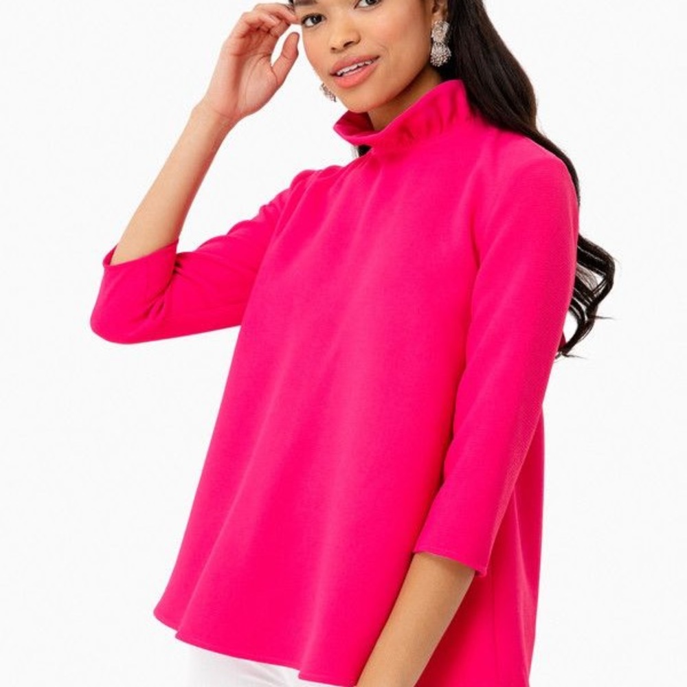 Ruffle Neck Blouse NWOT